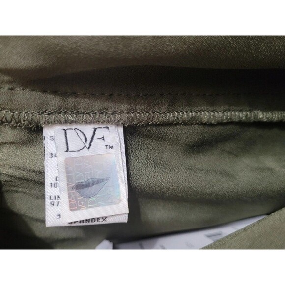 Diane Von Furstenberg Sz 6 Olive/Black Viera Lace Cocktail Dress Elegant $498 - Picture 5 of 16